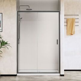 Душевая дверь Vincea City VDS-5CT120CLGM 1200 вороненая сталь стекло прозрачное, Размер: 120, Профиль: Вороненая сталь, Стекло: Прозрачное_