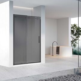 Душевая дверь Vincea Como-N VDS-4CN160CGB 1600 черный стекло тонированное, Размер: 160, Профиль: Черный, Стекло: Тонированное_