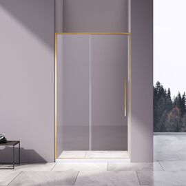 Душевая дверь Vincea Slim-N VDS-4SN130CLG 1300 брашированное золото стекло прозрачное, Размер: 130, Профиль: Брашированное золото, Стекло: Прозрачное_
