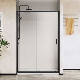Душевая дверь Vincea City VDS-5CT140CLB 1400 черный стекло прозрачное, Размер: 140, Профиль: Черный, Стекло: Прозрачное_