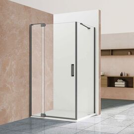Душевой уголок Vincea Extra VSR-1E111290CLGM 1100/1200х900 вороненая сталь стекло прозрачное, Размер: 110х90, Профиль: Вороненая сталь, Стекло: Прозрачное_