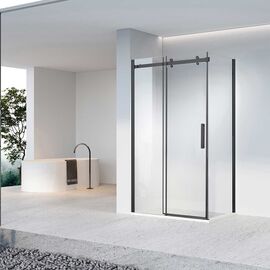 Душевой уголок Vincea Como-N VSR-4CN8013CLB 1300х800 черный стекло прозрачное, Размер: 130х80, Профиль: Черный, Стекло: Прозрачное_