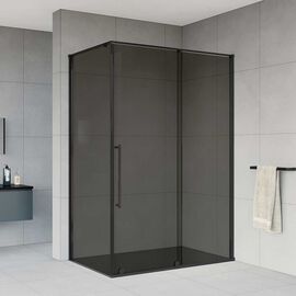 Душевой уголок Vincea Arno VSR-1A9012CGB 1200х900 черный стекло тонированное, Размер: 120х90, Профиль: Черный, Стекло: Тонированное_