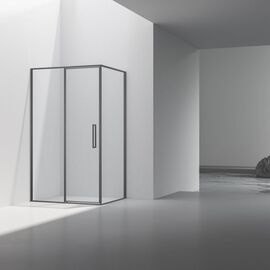 Душевой уголок Vincea Slim 8mm VSR-4SLP9012CLGM 1200х900 вороненая сталь стекло прозрачное, Размер: 90х120, Профиль: Вороненая сталь_