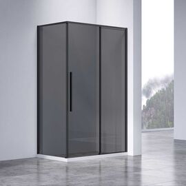 Душевой уголок Vincea Slim-N VSR-4SN9012CGB 1200х900 черный стекло тонированное, Размер: 120х90, Профиль: Черный, Стекло: Тонированное_