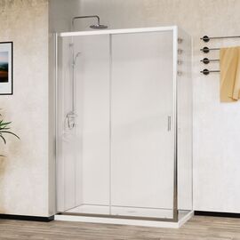 Душевой уголок Vincea City VSR-5CT9011CL 1100х900 хром стекло прозрачное_