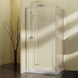 Душевой уголок Vincea Slim-N VSR-5SN1010CL 1000х1000 хром стекло прозрачное, Размер: 100х100, Профиль: Хром_