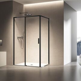 Душевой уголок Vincea Slim 8mm VSR-6SL8013CLB 1300х800 черный стекло прозрачное, Размер: 130х80, Профиль: Черный_