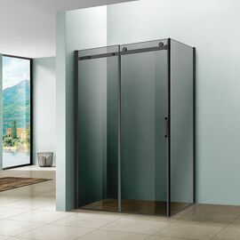 Душевой уголок Vincea Como VSR-1C9012CGB, 120х90, профиль черный, стекло тонированное_