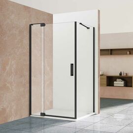 Душевой уголок Vincea Extra VSR-1E101190CLB, 100/110х90, профиль черный, стекло прозрачное_