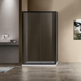 Душевой уголок Vincea Garda VSR-1G9012CGB, 120х90, профиль черный, стекло тонированное_