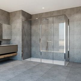 Душевой уголок Vincea Garda VSR-1G29018CL, 180х90, профиль хром, стекло прозрачное_