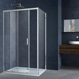 Душевой уголок Vincea Alpha VSR-3AL9011CL, 110х90, профиль хром, стекло прозрачное_