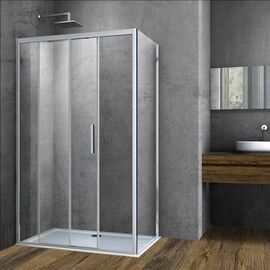 Душевой уголок Vincea Soft VSR-3SO8013CL, 130х80, профиль хром, стекло прозрачное_
