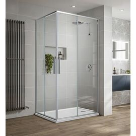 Душевой уголок Vincea Slim-U VSS-2SU8010CL, 100х80, профиль хром, стекло прозрачное_