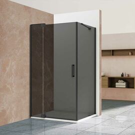 Душевой уголок Vincea Extra VSR-1E901090CGB, 90х90, профиль черный, стекло тонированное_