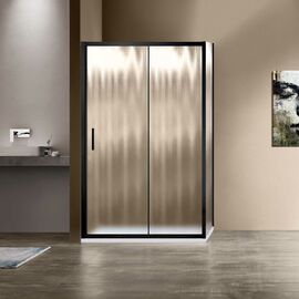 Душевой уголок Vincea Garda VSR-1G9012CHB, 120х90, профиль черный, стекло шиншилла_