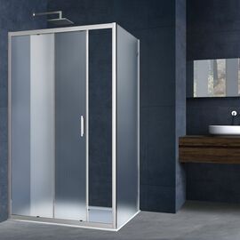 Душевой уголок Vincea Alpha VSR-3AL9014MT, 140х90, профиль хром, стекло текстурное_