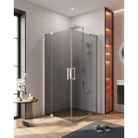 Душевой уголок CEZARES SLIDER-AH-2-70/80-100/110-GRIGIO-Cr_