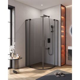 Душевой уголок CEZARES SLIDER-R-2-90/100-GRIGIO-NERO_
