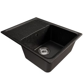 Мойка MIXLINE ML-GM26 из искусственного камня цвет черный 47х58 см_