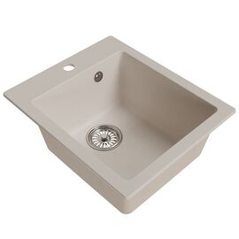 Мойка MIXLINE ML-GM14 из искусственного камня цвет белый 42х50 см_