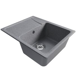 Мойка MIXLINE ML-GM26 из искусственного камня цвет графит 58х47 см_