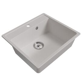 Мойка MIXLINE ML-GM15 из искусственного камня цвет белый 50х56 см_