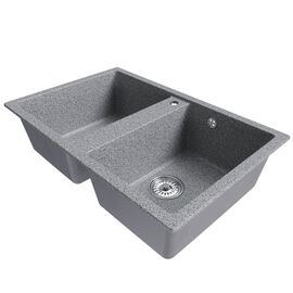 Мойка MIXLINE ML-GM23 из искусственного камня цвет темно-серый 77х50 см_