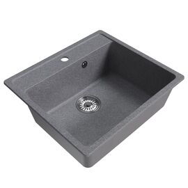 Мойка MIXLINE ML-GM15 из искусственного камня цвет графит 56х50 см_