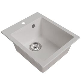 Мойка MIXLINE ML-GM14 из искусственного камня цвет белый 42х50 см_