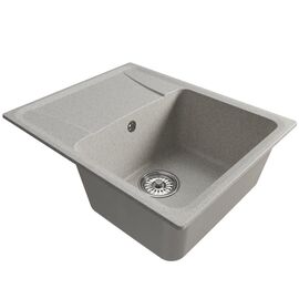 Мойка MIXLINE ML-GM26 из искусственного камня цвет серый 58х47 см_