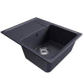 Мойка MIXLINE ML-GM26 из искусственного камня цвет антрацит 58х47 см_