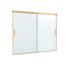 Душевая шторка на ванну CEZARES TANDEM-SOFT-VF-2-180/145-C-BORO-IV, Профиль: Брашированное золото_