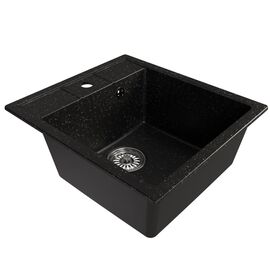 Мойка MIXLINE ML-GM28 из искусственного камня цвет черный 45х50 см_