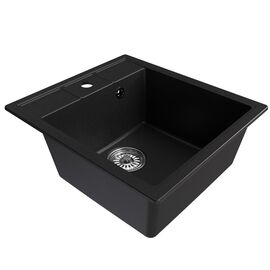 Мойка MIXLINE ML-GM28 из искусственного камня цвет черный 45х50 см_