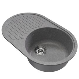Мойка MIXLINE ML-GM16 из искусственного камня цвет графит 73х46 см_