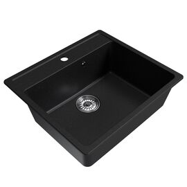 Мойка MIXLINE ML-GM15 из искусственного камня цвет черный 56х50 см_