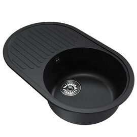 Мойка MIXLINE ML-GM16 из искусственного камня цвет черный 73х46 см_