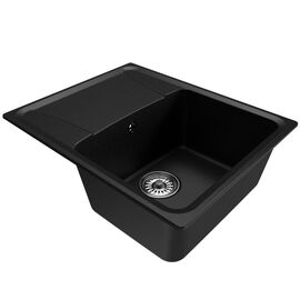 Мойка MIXLINE ML-GM26 из искусственного камня цвет черный 58х47 см_