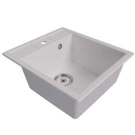Мойка MIXLINE ML-GM28 из искусственного камня цвет белый 45х50 см_