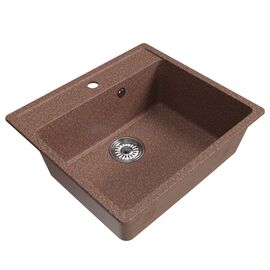 Мойка MIXLINE ML-GM15 из искусственного камня цвет терракотовый 56х50 см_