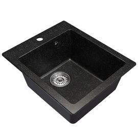 Мойка MIXLINE ML-GM14 из искусственного камня цвет черный 42х50 см_