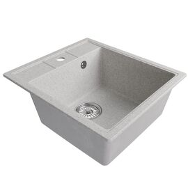 Мойка MIXLINE ML-GM28 из искусственного камня цвет серый 45х50 см_