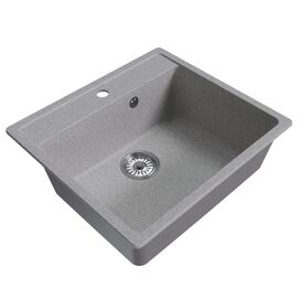 Мойка MIXLINE ML-GM15 из искусственного камня цвет серый 56х50 см_