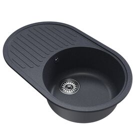 Мойка MIXLINE ML-GM16 из искусственного камня цвет антрацит 73х46 см_