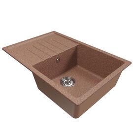 Мойка MIXLINE ML-GM19 из искусственного камня цвет терракотовый 75х50 см_