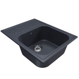 Мойка MIXLINE ML-GM18 из искусственного камня цвет антрацит 64х49 см_