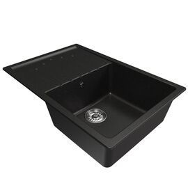 Мойка MIXLINE ML-GM19 из искусственного камня цвет черный 75х50 см_