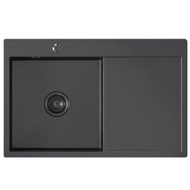 Мойка MIXLINE PRO из нержавеющей стали цвет черный 78х50 см_